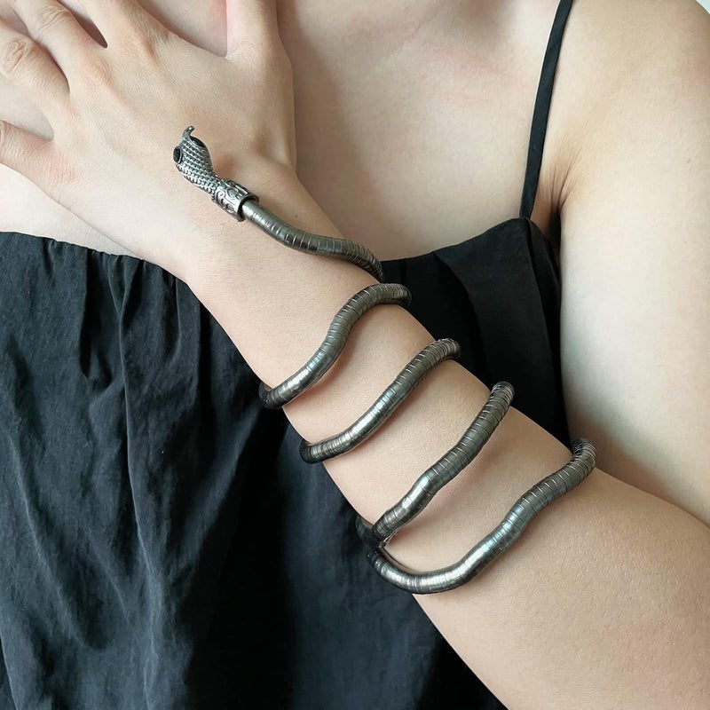 DOLLESS Bendable Snake Necklace for Women Flexible Adjustable Snake Bracelet Choker Halloween Gifts - Image 3